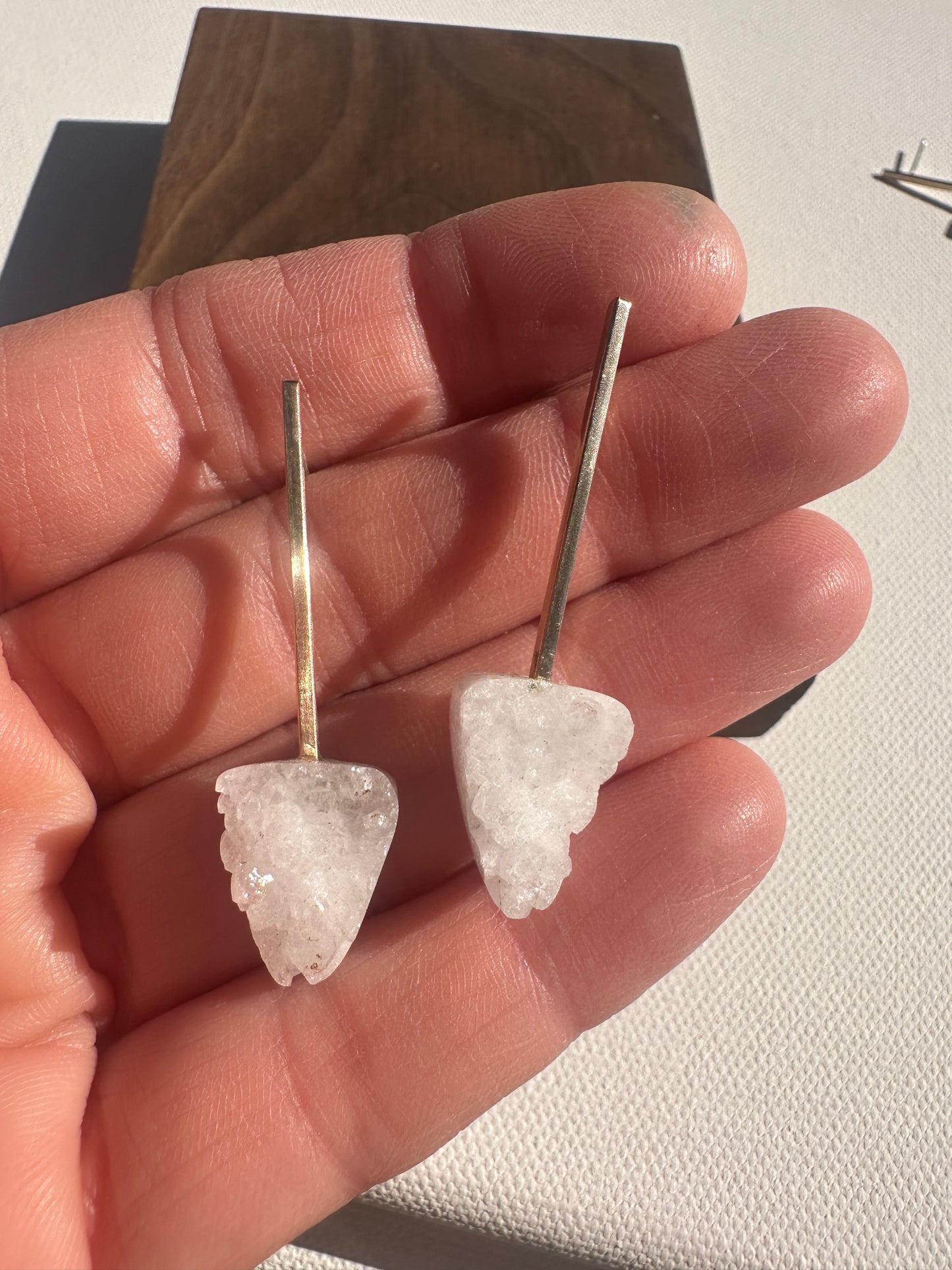 Druzy drop stud - mini