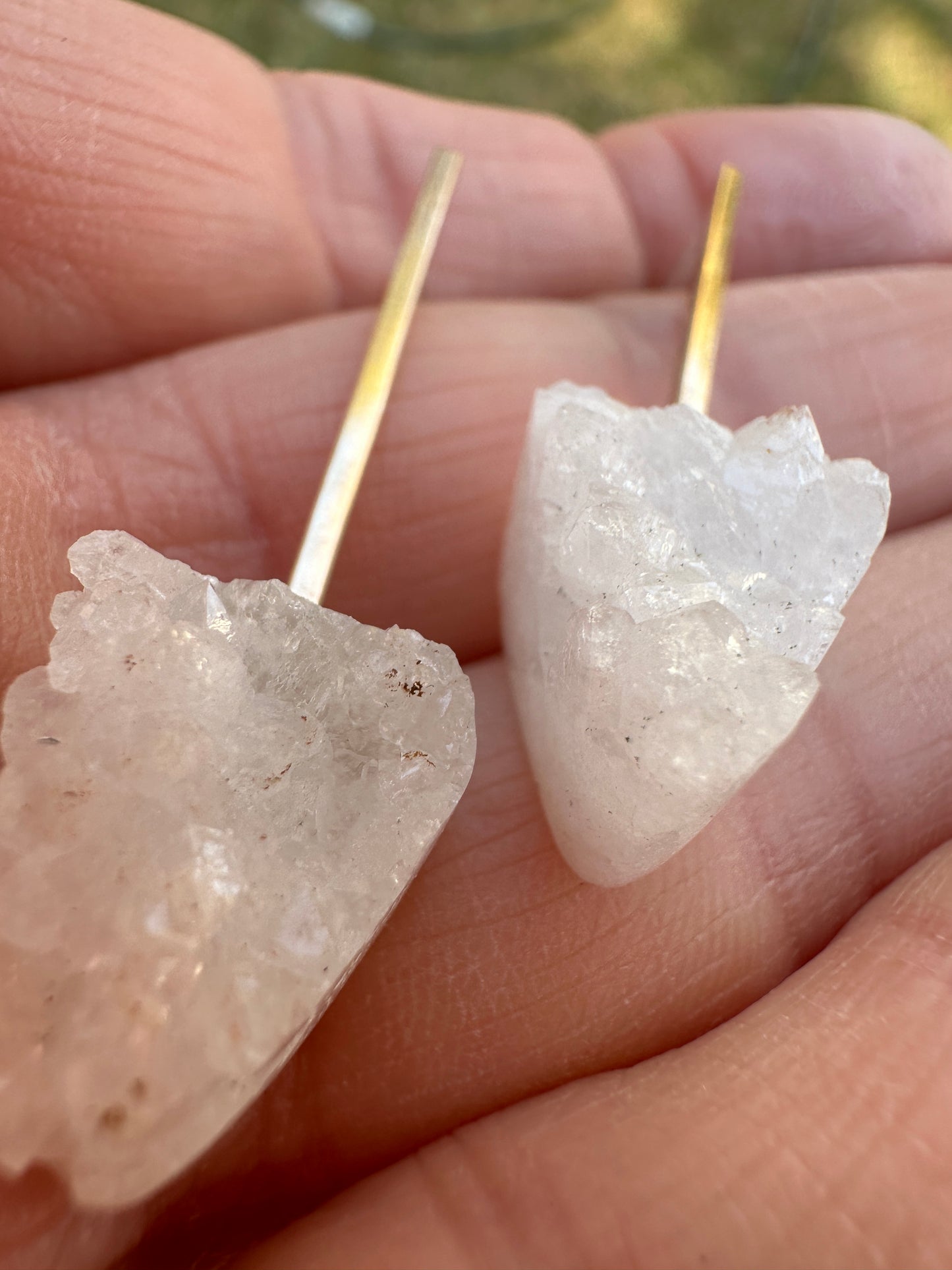 Druzy drop stud - mini