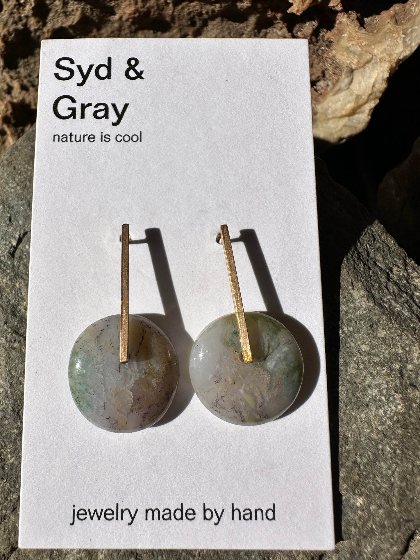 Rainbow agate discs