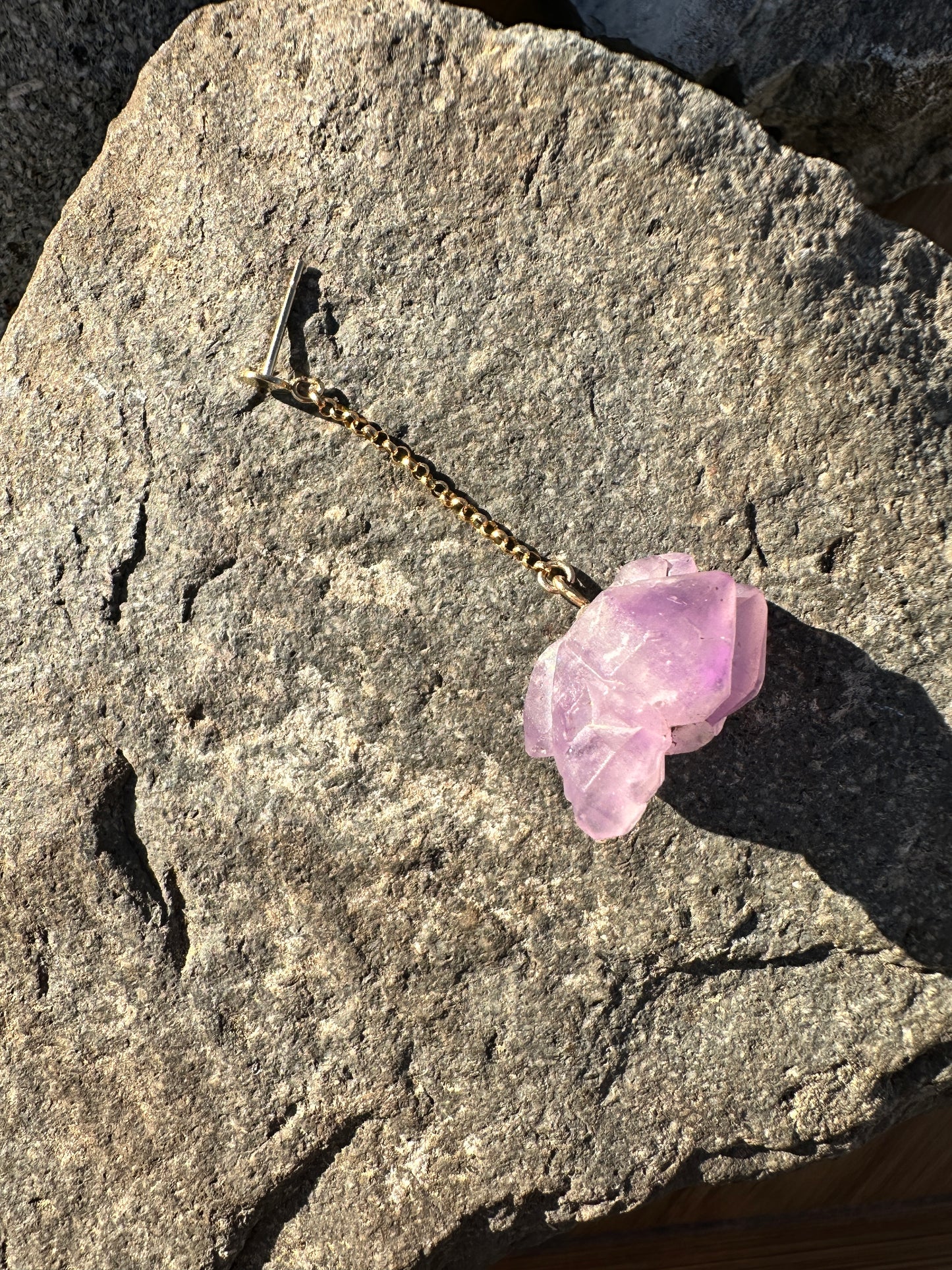 Amethyst cluster earring - single