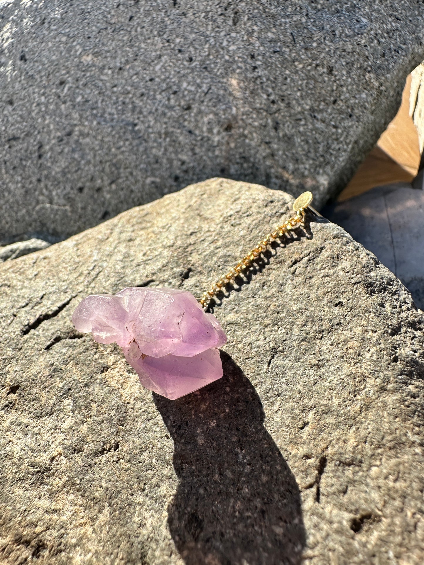 Amethyst cluster earring - single