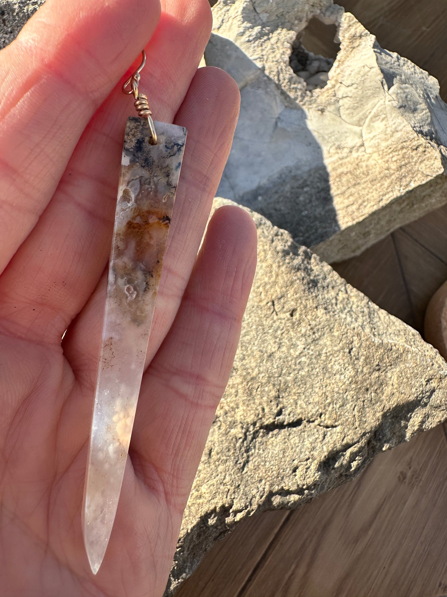 Graveyard plume earring - single