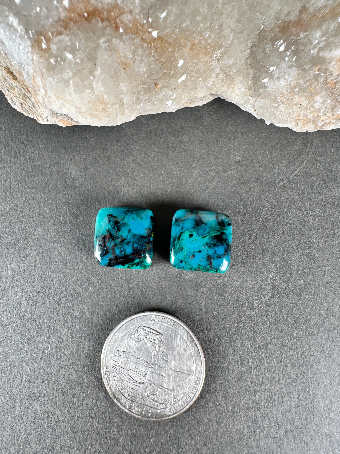 Chrysocolla & Malachite pair - old stock