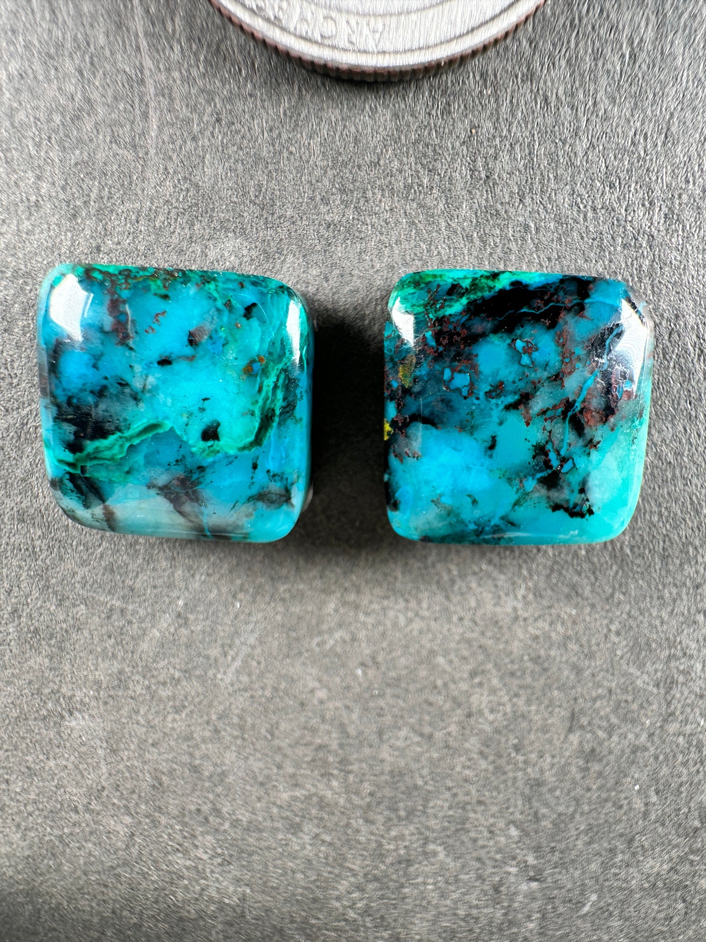 Chrysocolla & Malachite pair - old stock