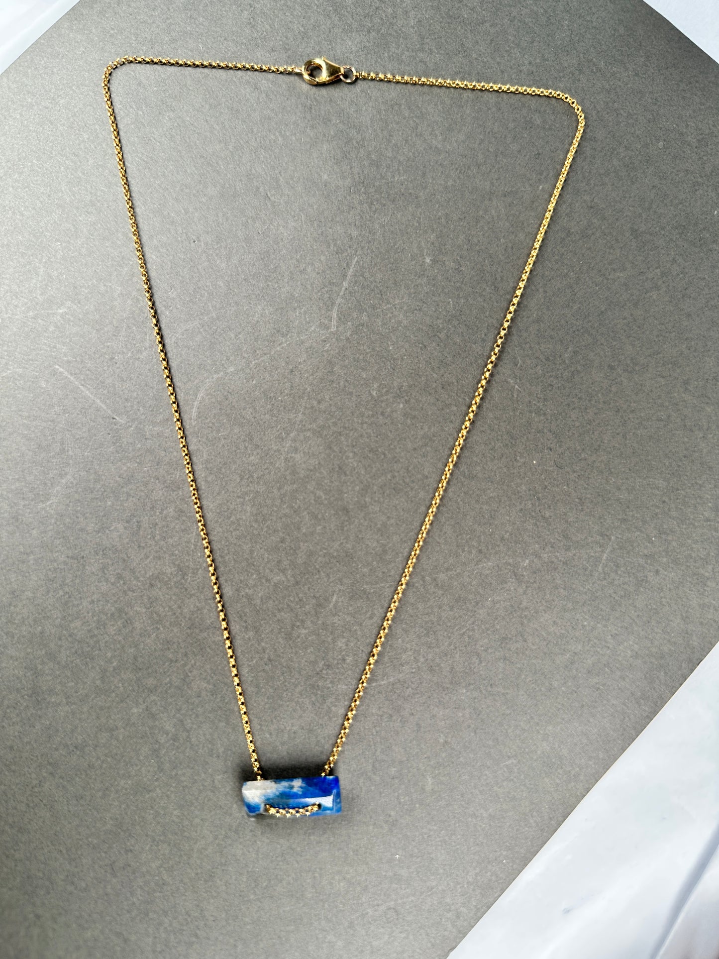 Lapis floating necklace