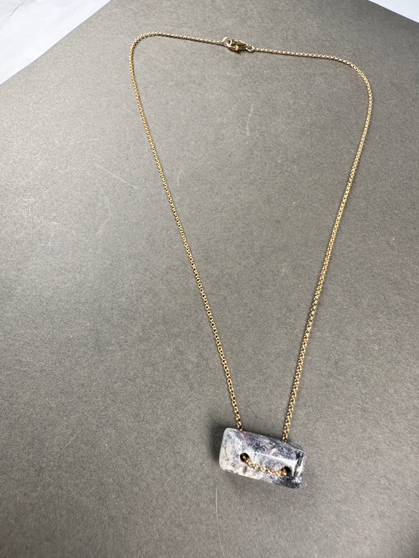 Blanket Jasper floating necklace