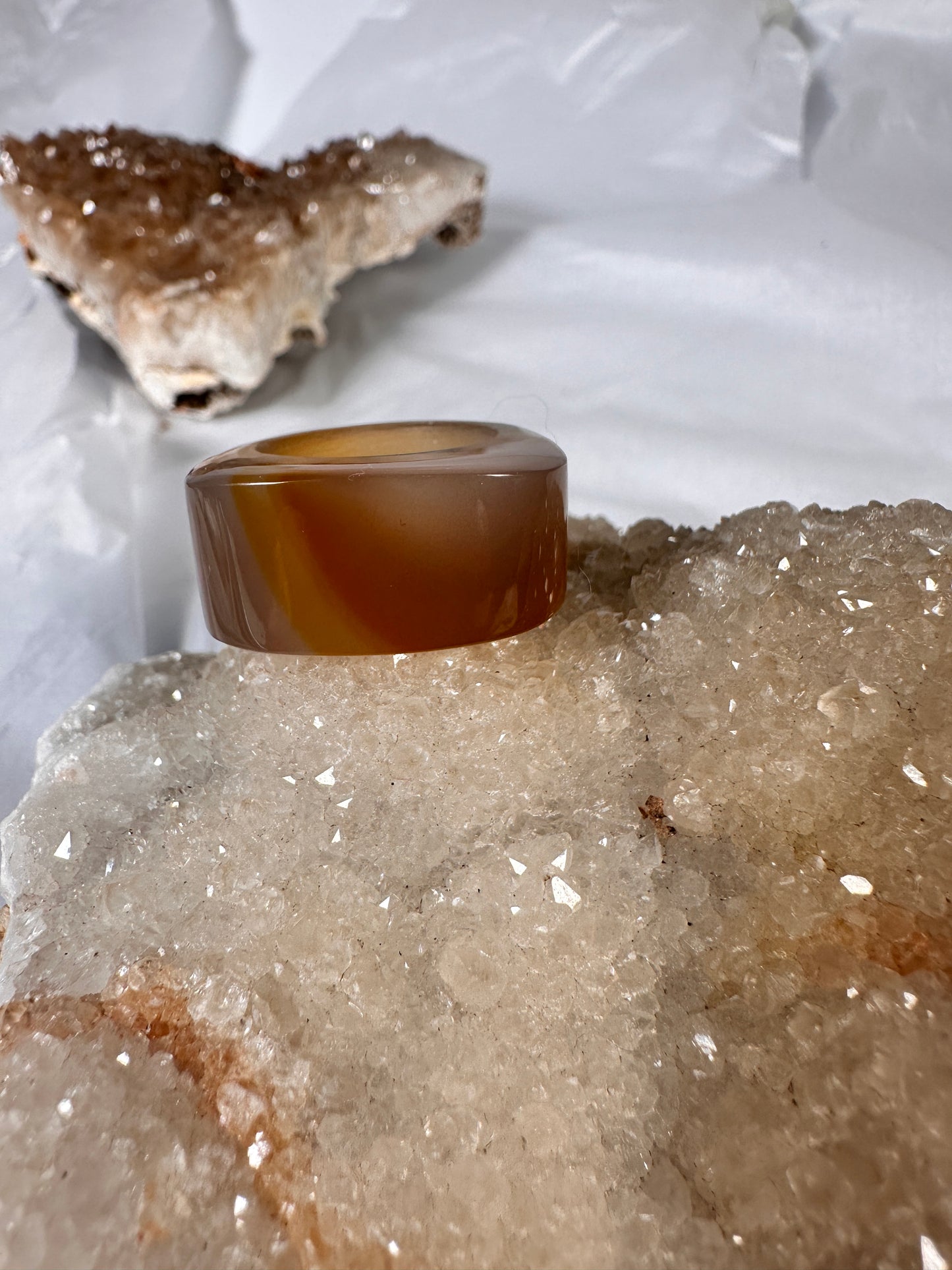 XL Brazilian agate ring