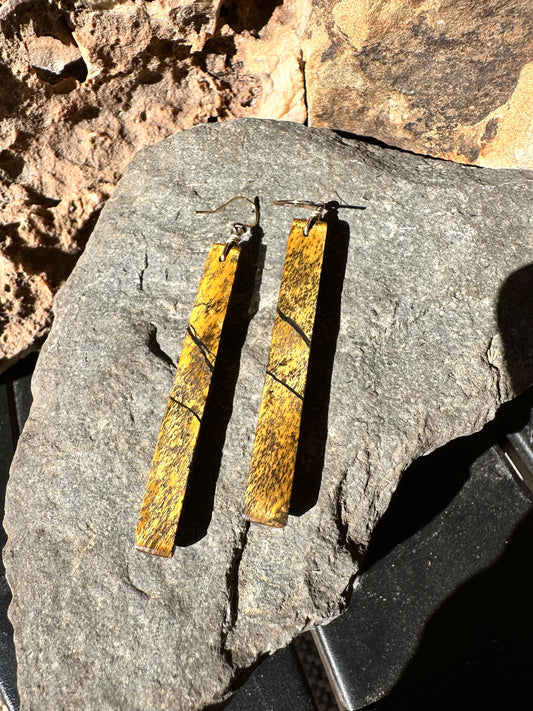 Tiger’s eye - slim rectangle drop
