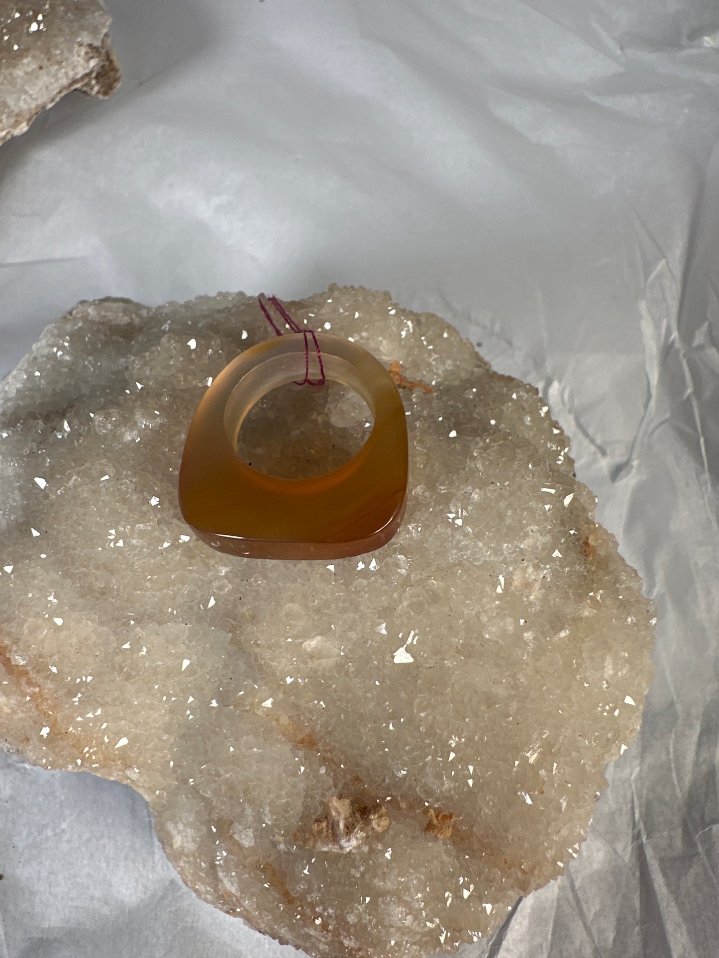Brazilian agate ring - thin