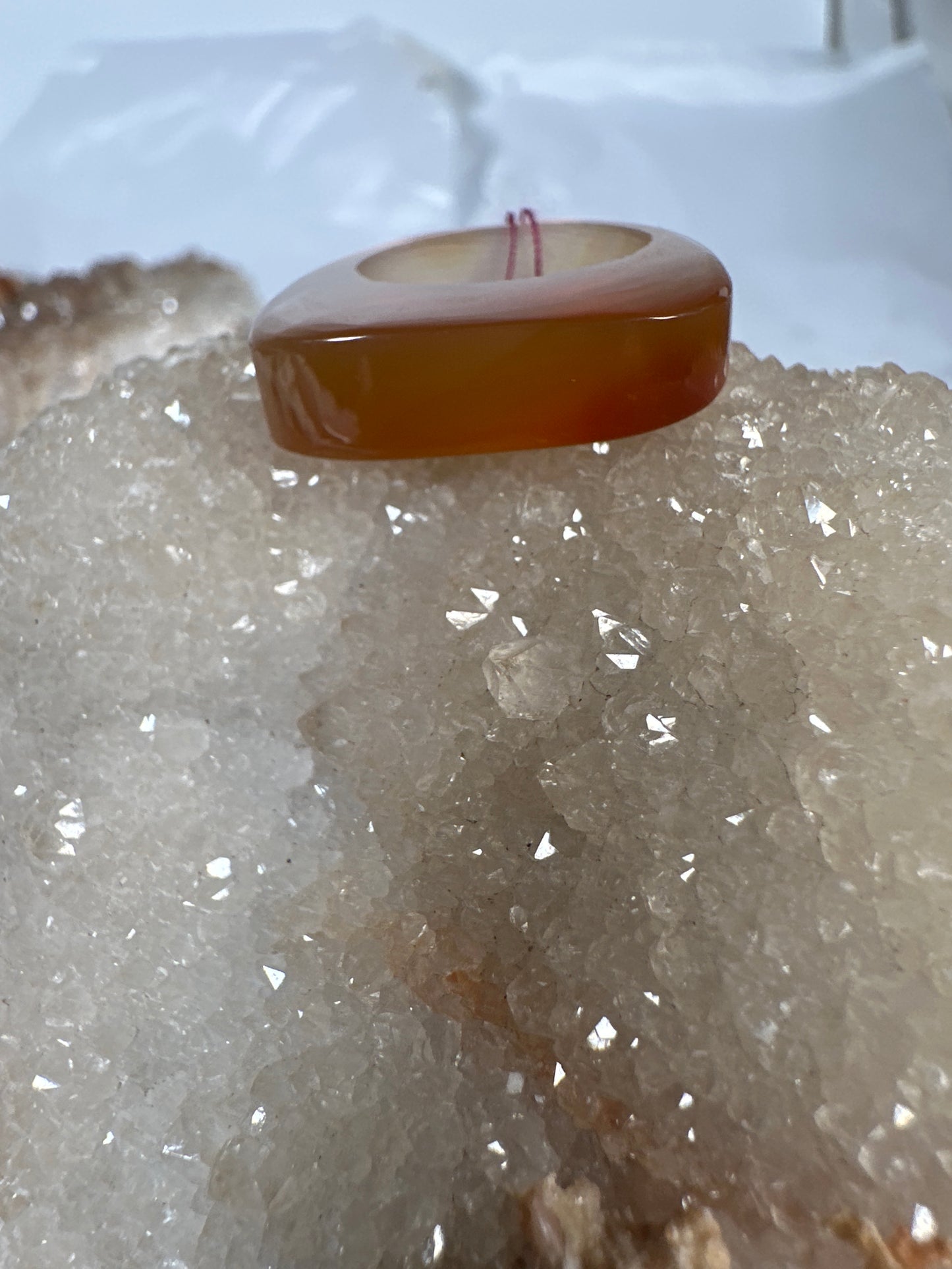 Brazilian agate ring - thin