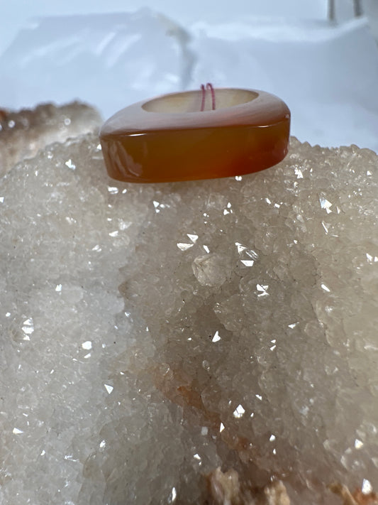 Brazilian agate ring - thin