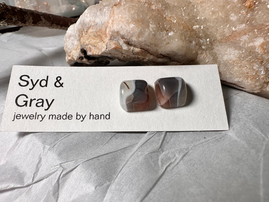 Lake Superior agate stud