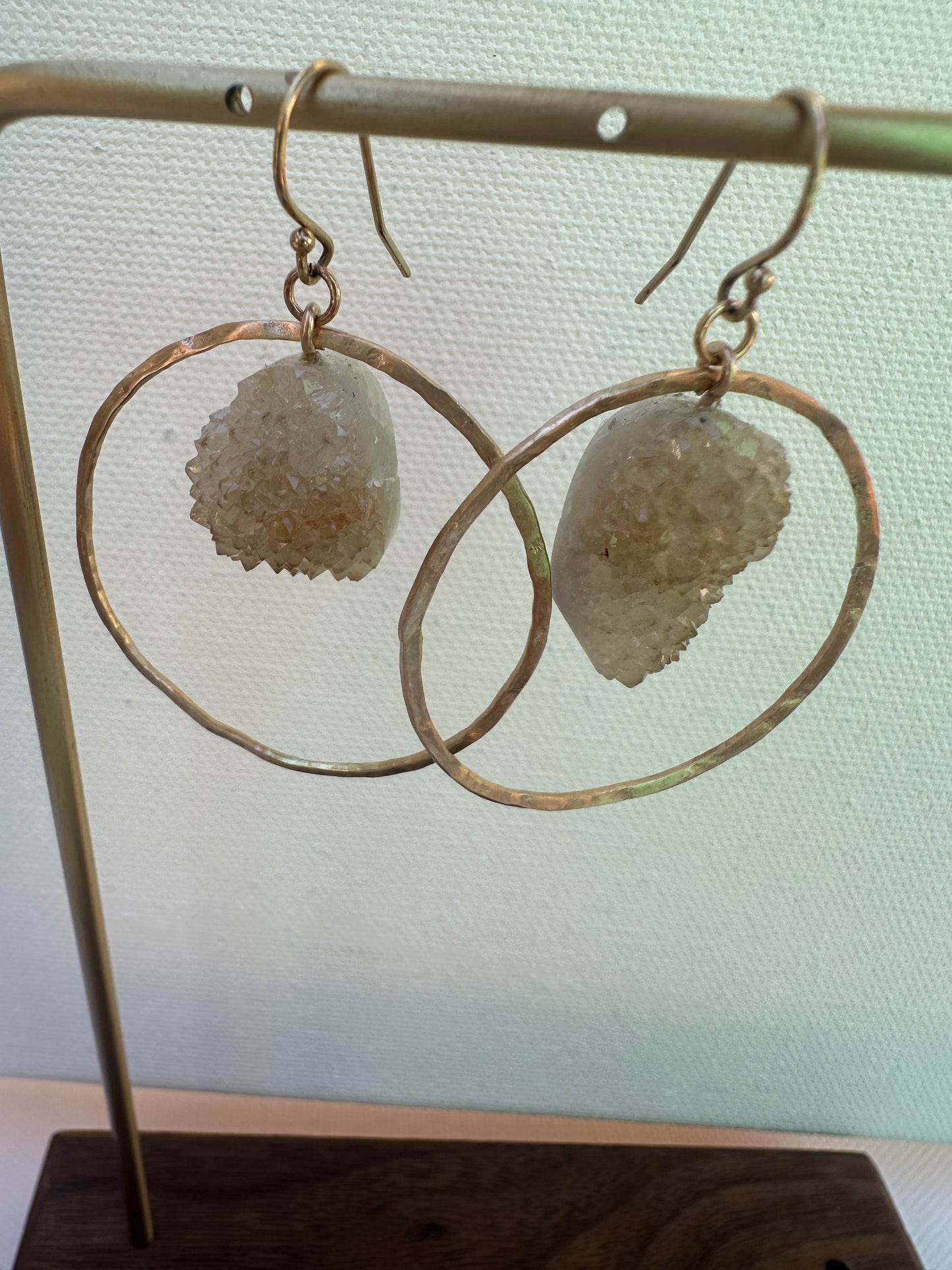 Druzy hoops