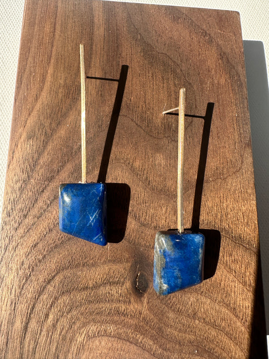 Lapis drop studs