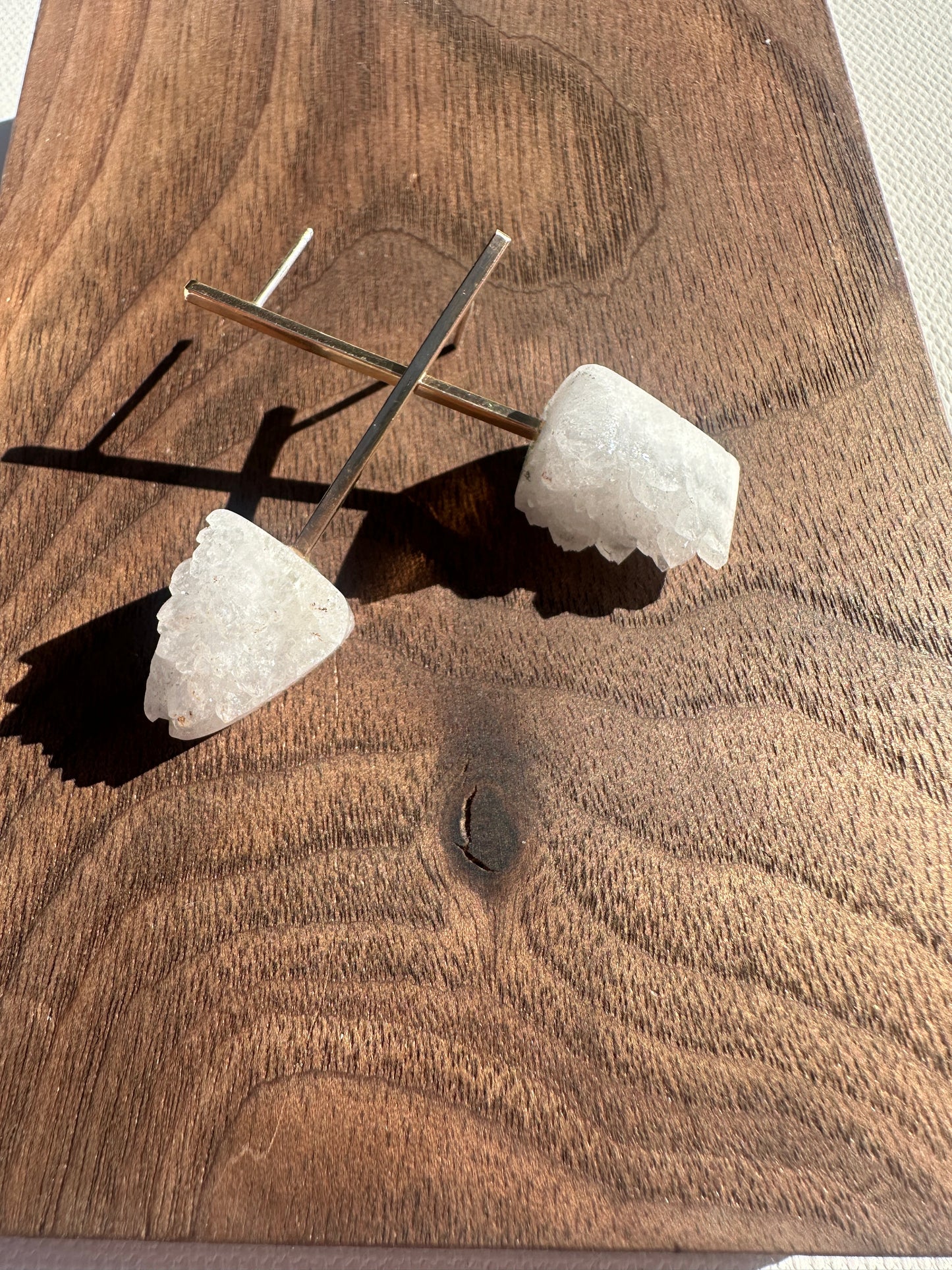 Druzy drop stud - mini