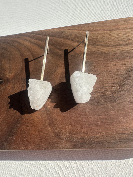 Druzy drop stud - mini