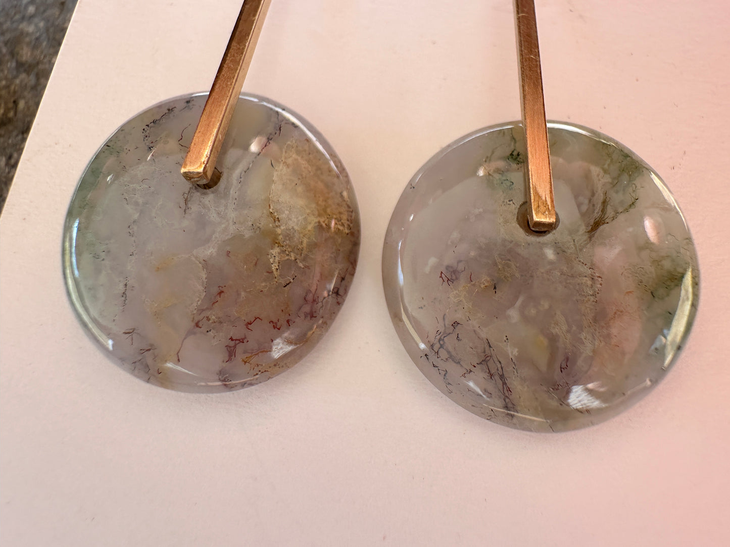 Rainbow agate discs