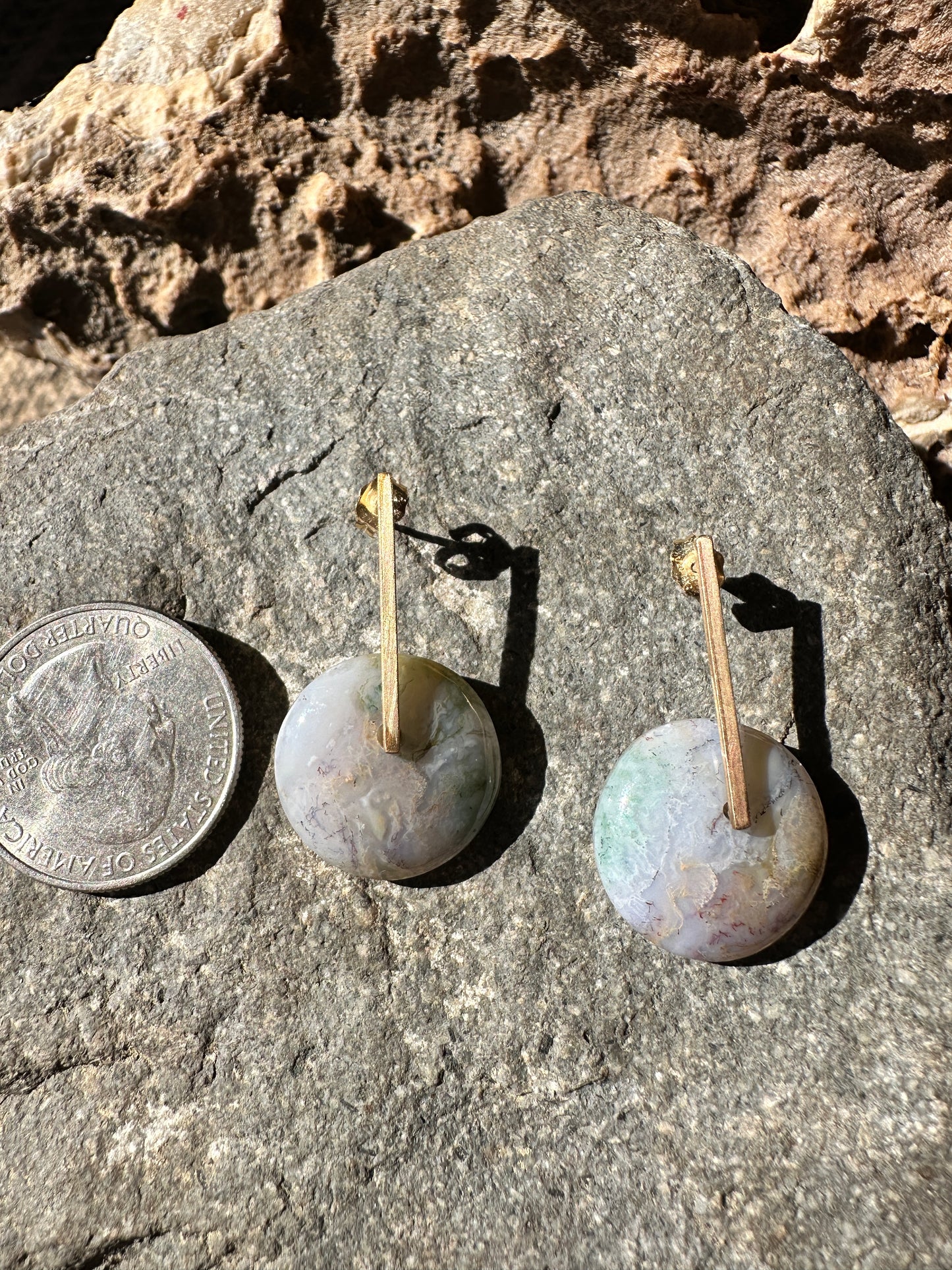 Rainbow agate discs