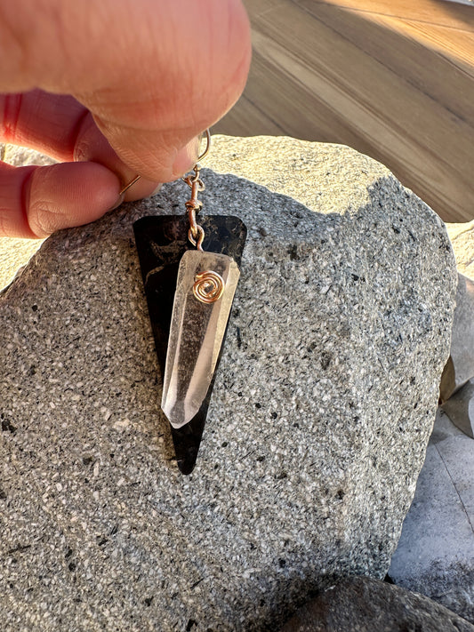 Shungite & quartz single