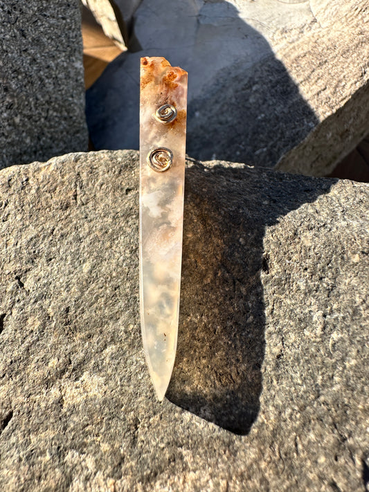 Graveyard plume agate - single