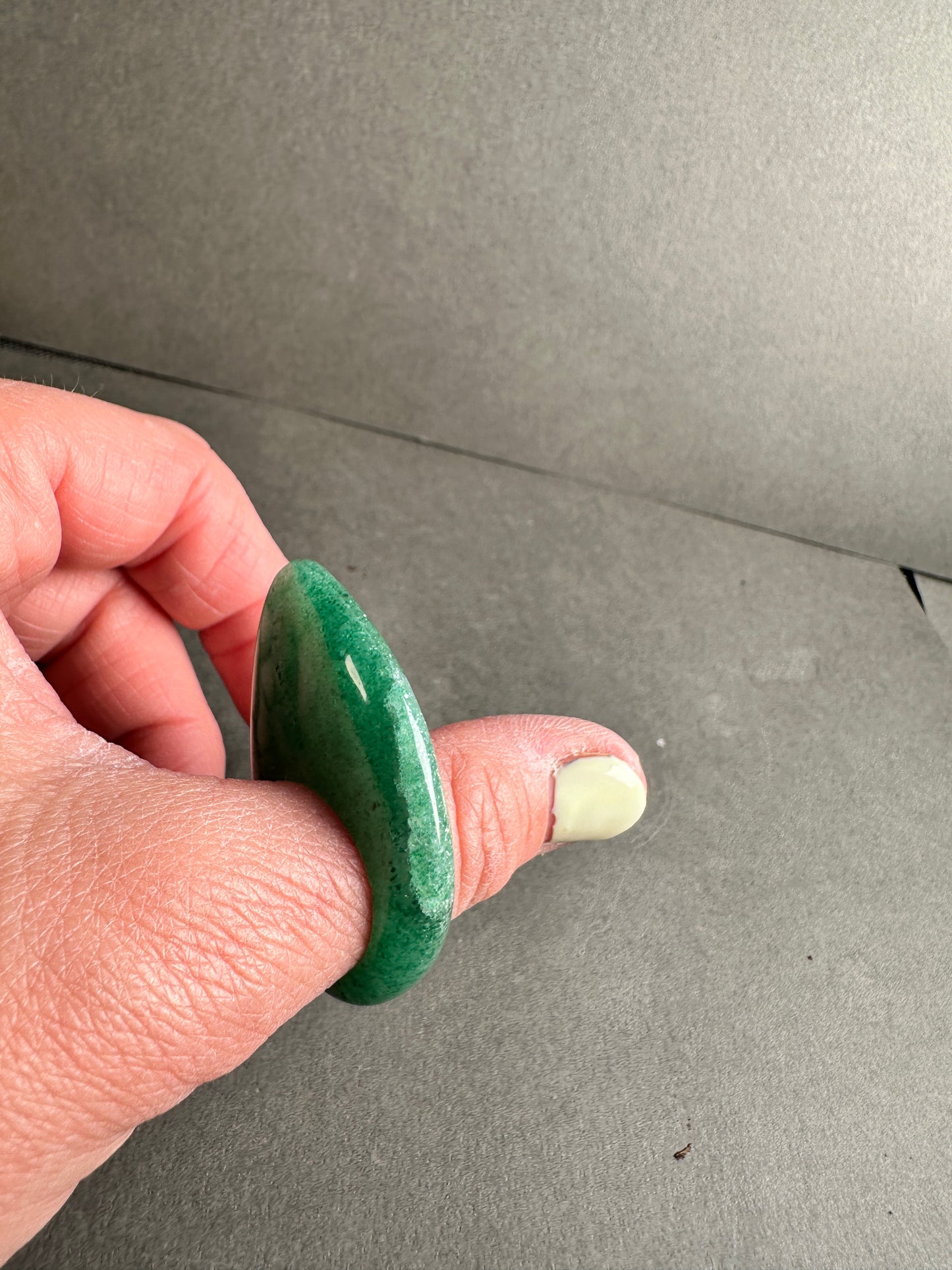 Green aventurine ring