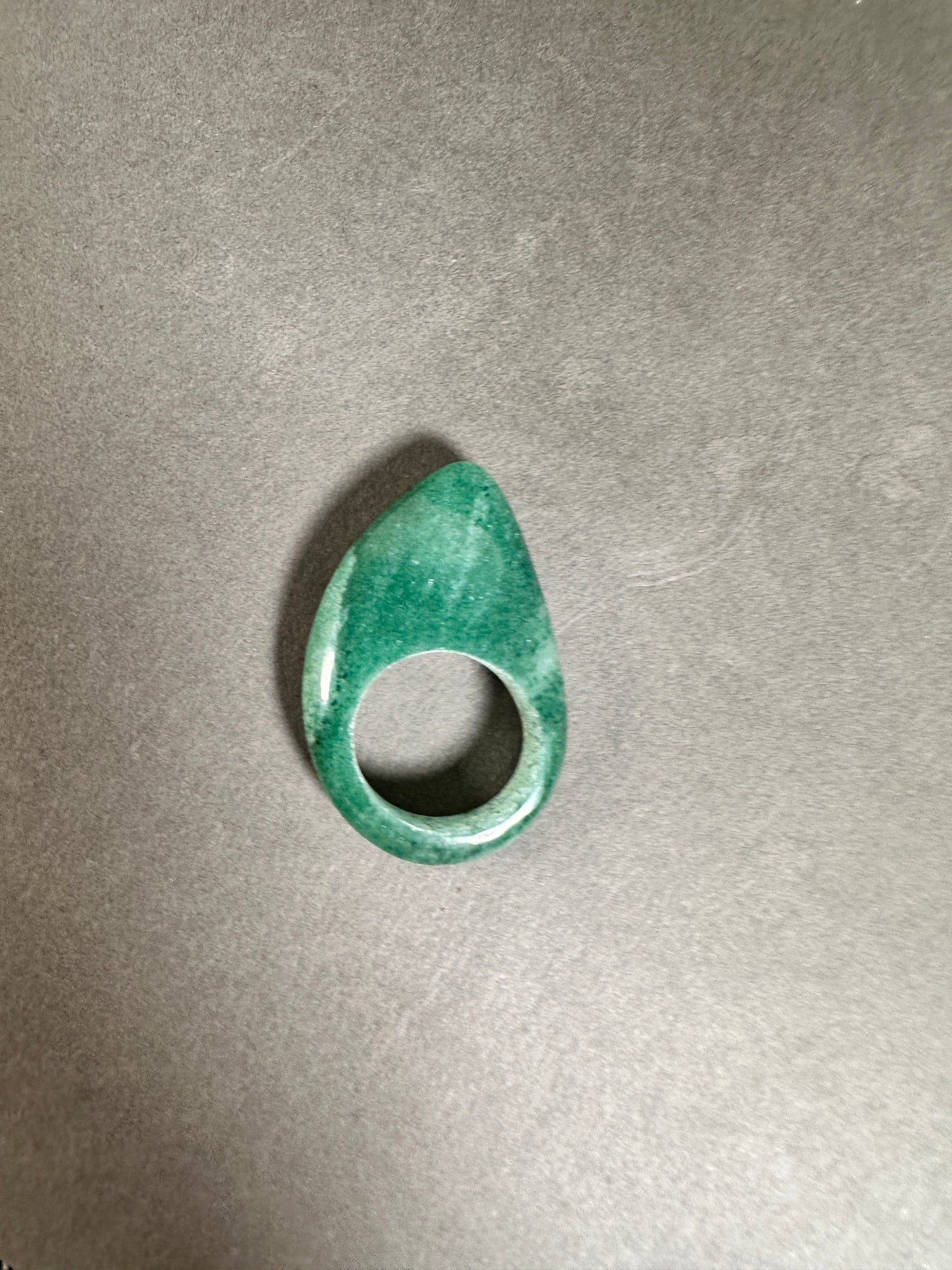 Green aventurine ring