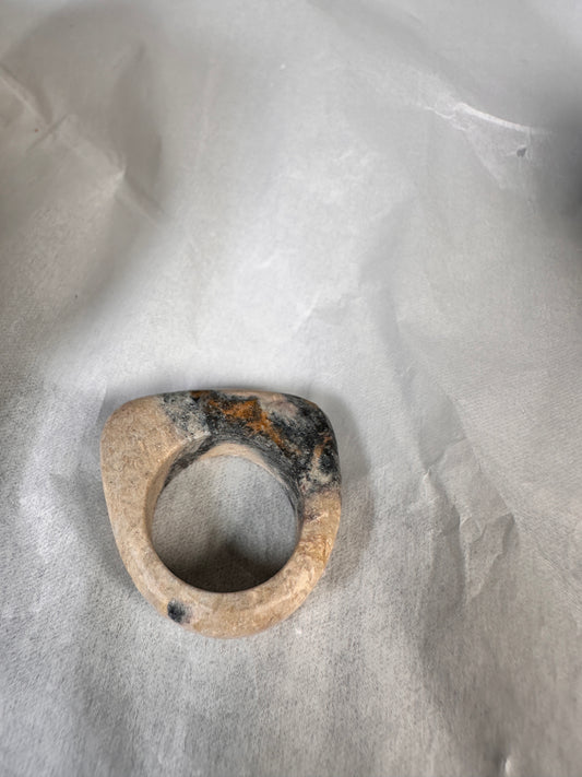 Blanket Jasper flat top ring
