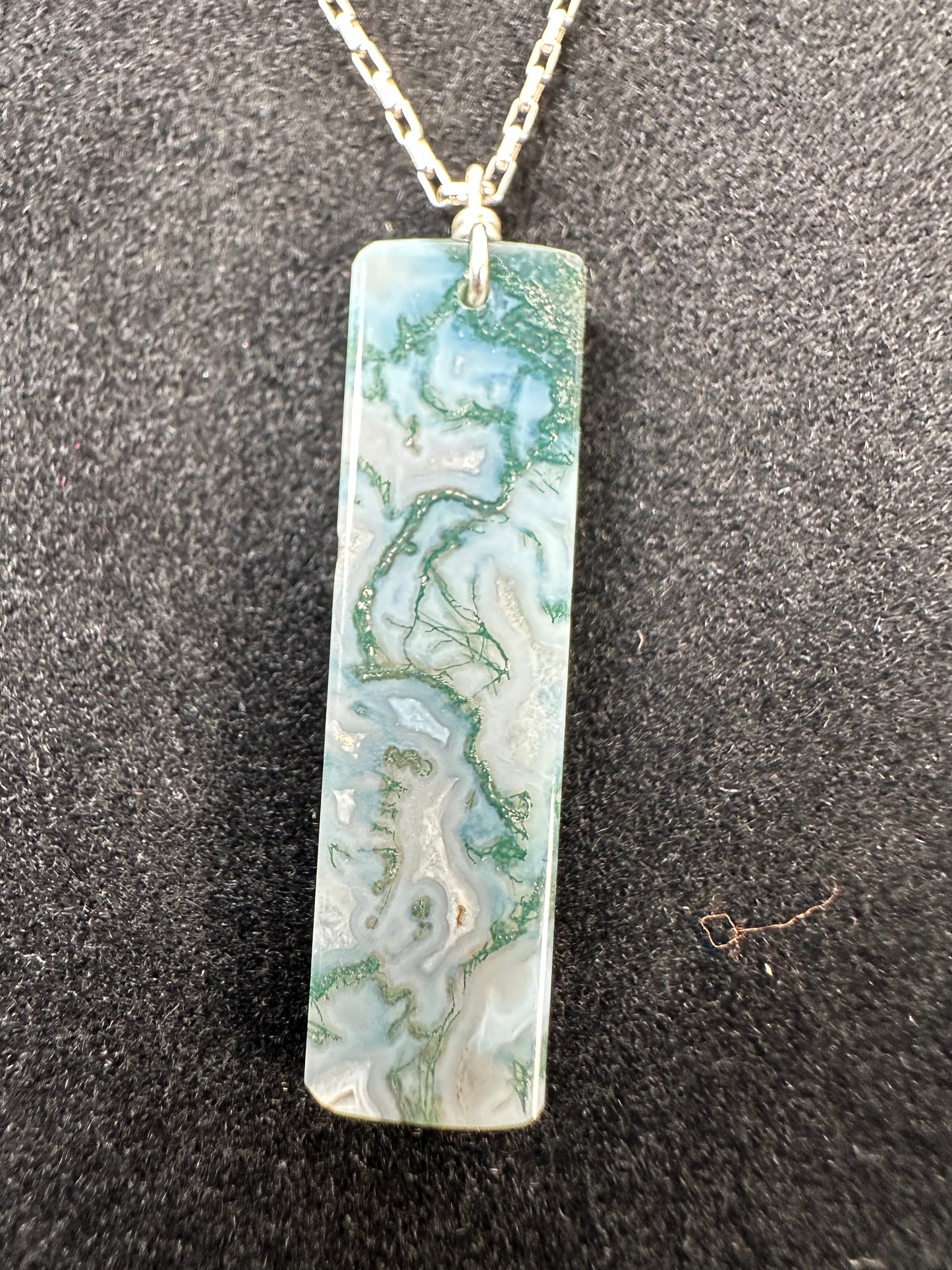 Moss agate necklace