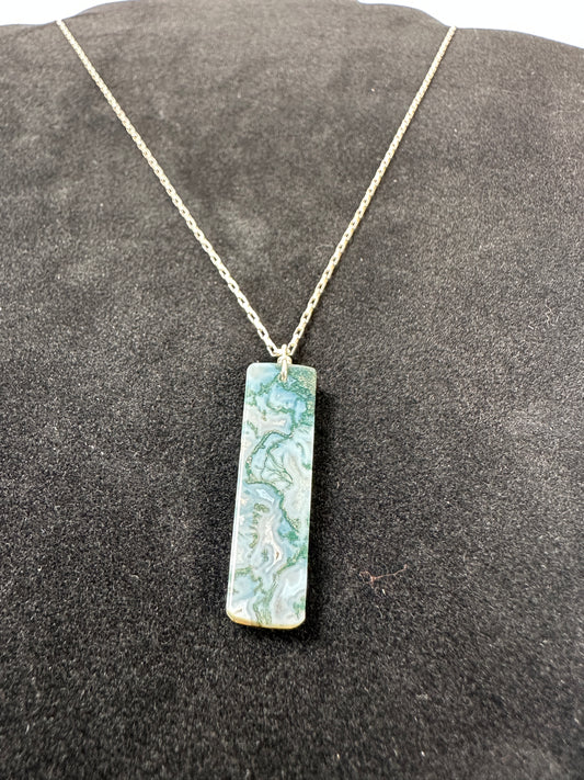 Moss agate necklace