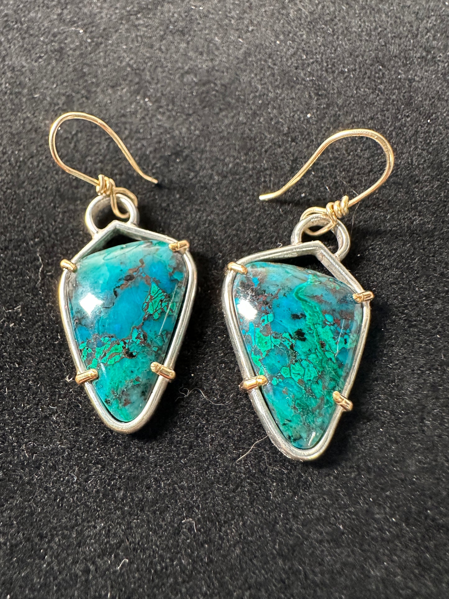 Chrysocolla & malachite drops