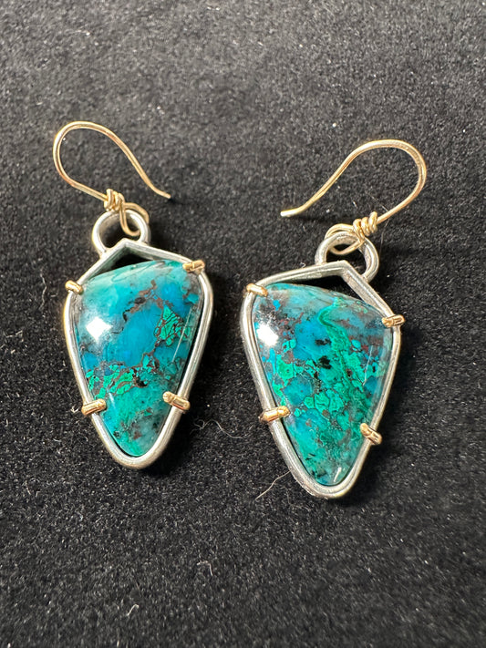 Chrysocolla & malachite drops