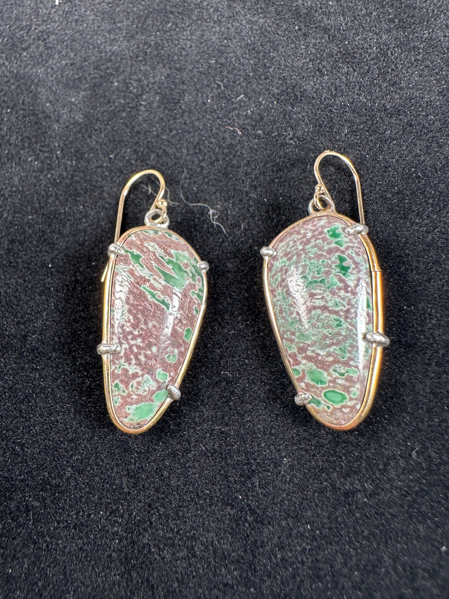 Variscite prong earring