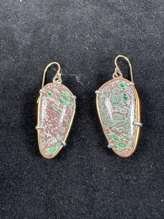 Variscite prong earring