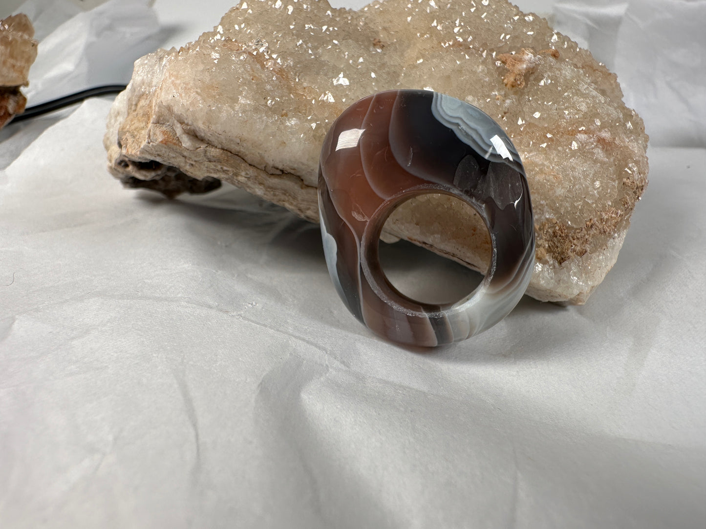 Lake Superior agate ring