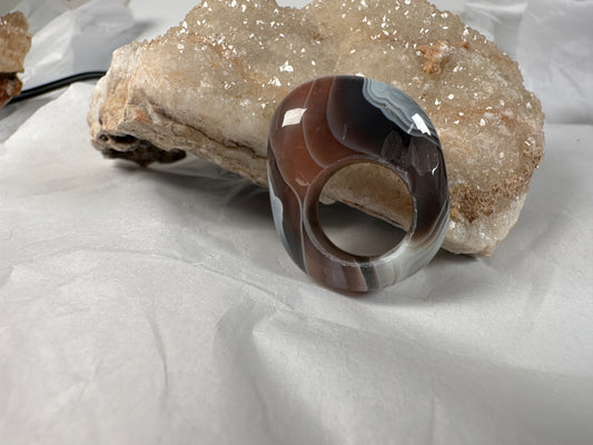 Lake Superior agate ring