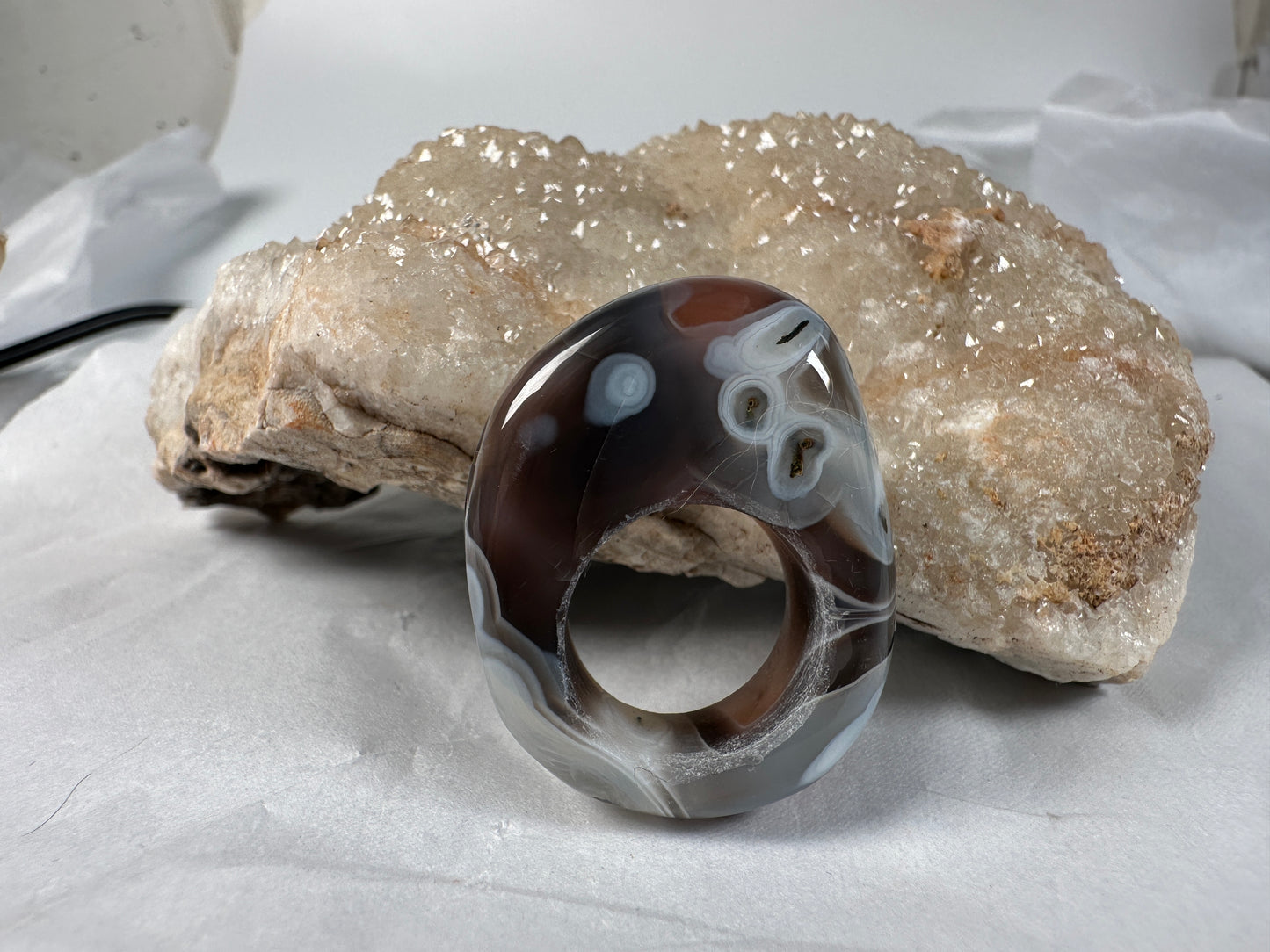 Lake Superior agate ring