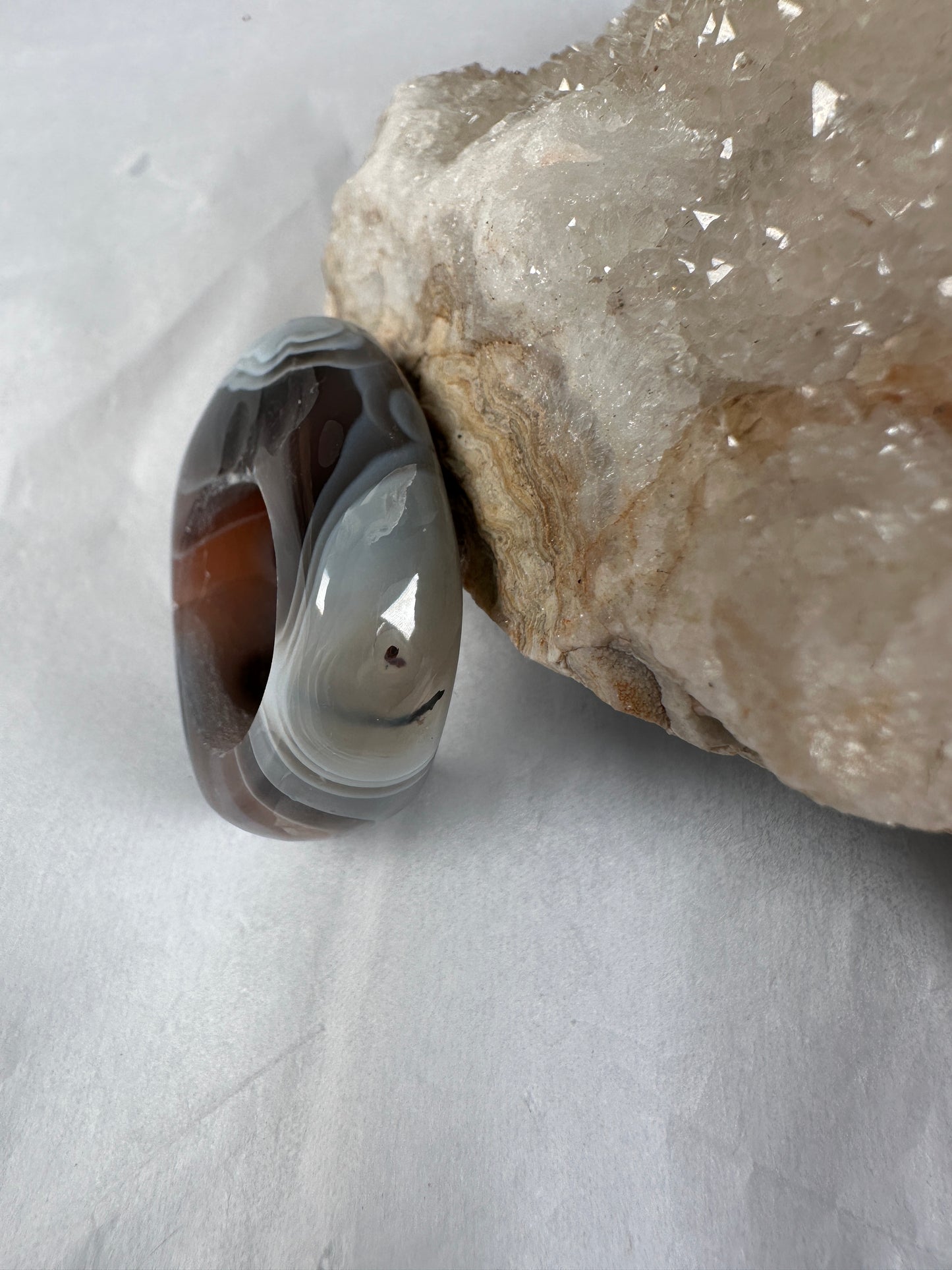 Lake Superior agate ring