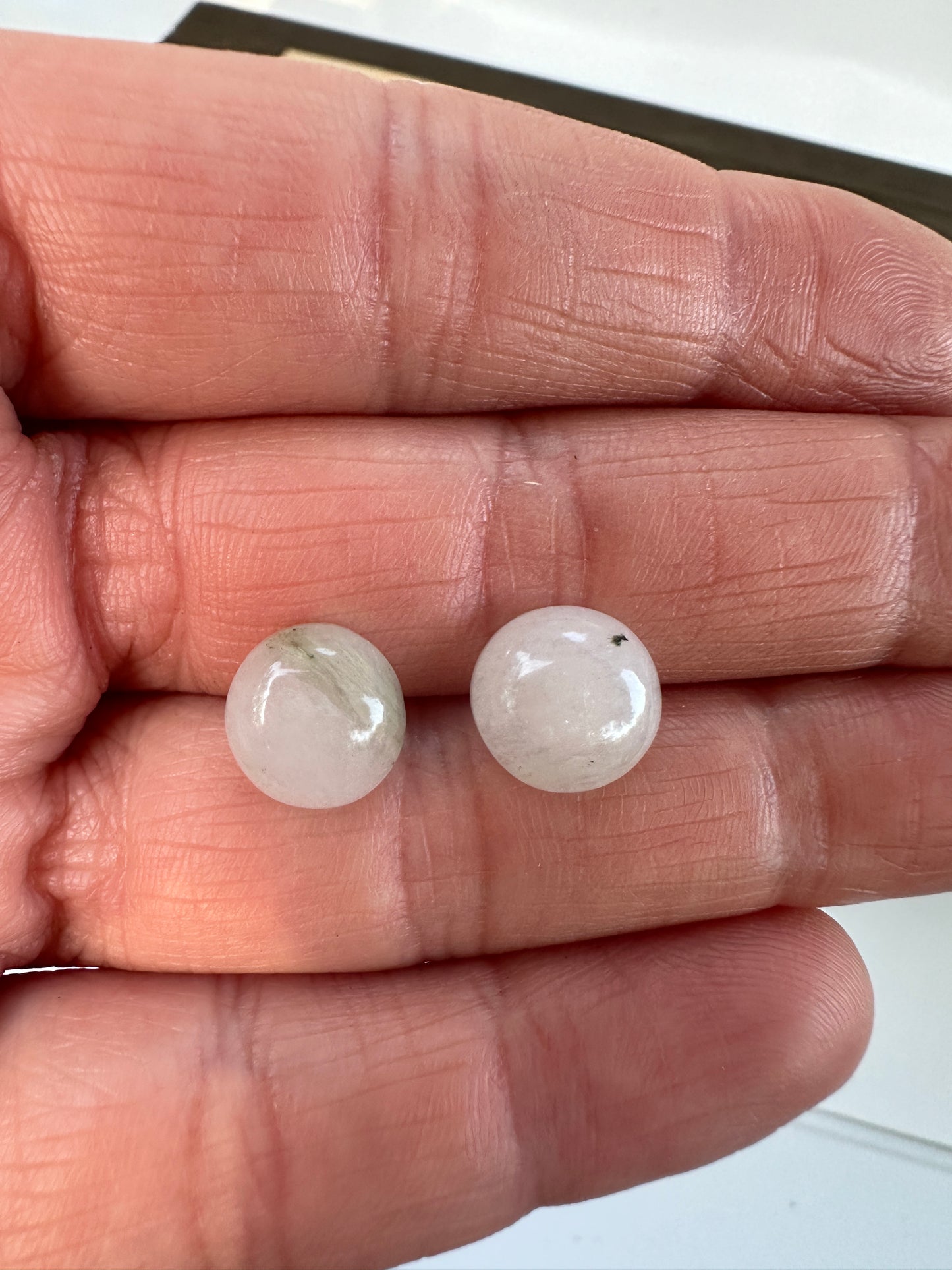 Moss agate - Round studs