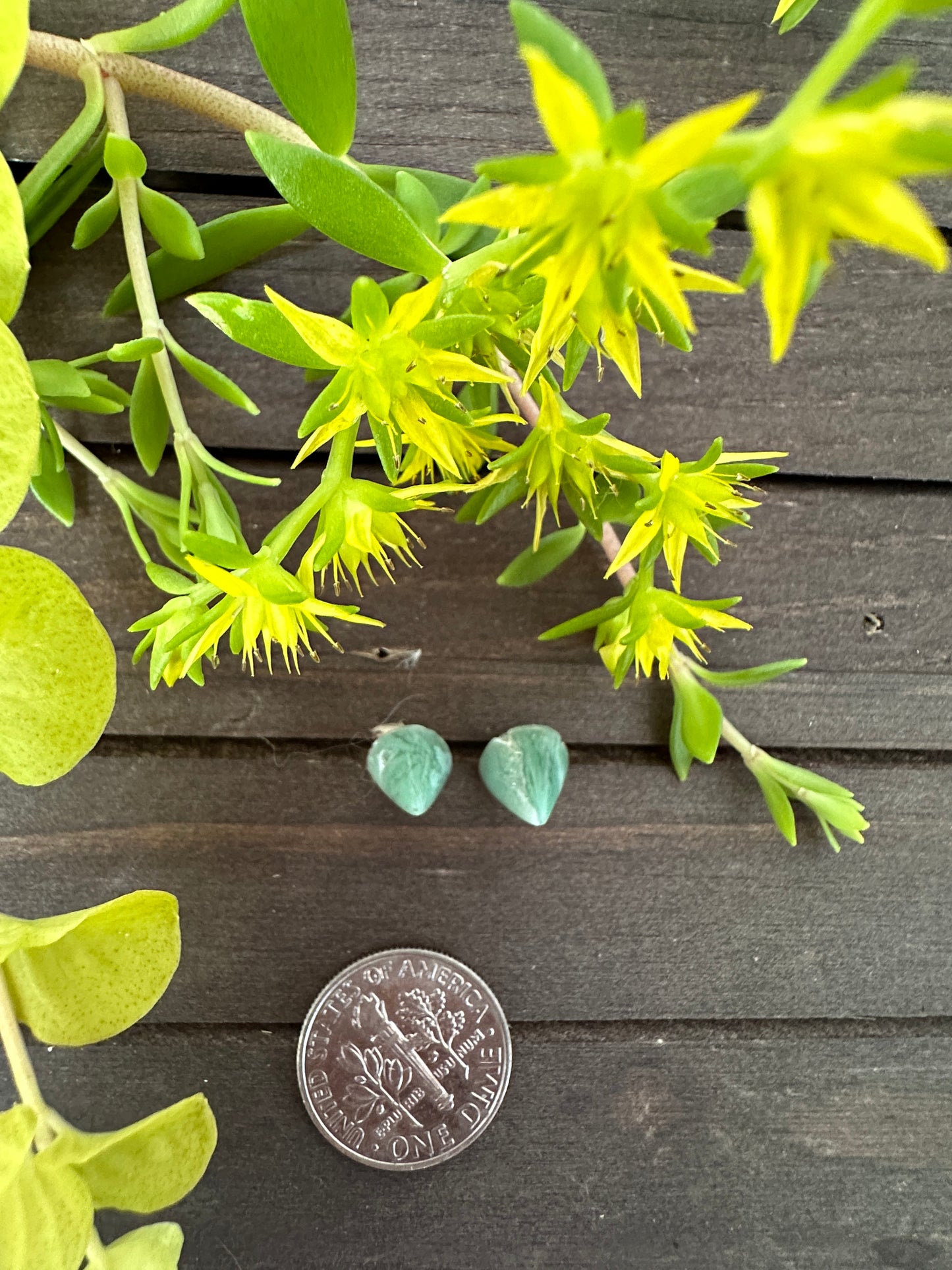 Green Aventurine - pointy studs