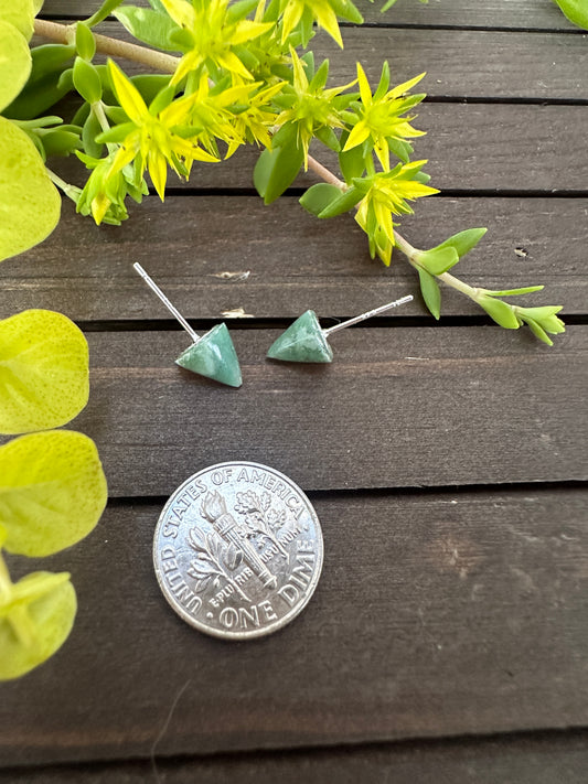 Green Aventurine - pointy studs