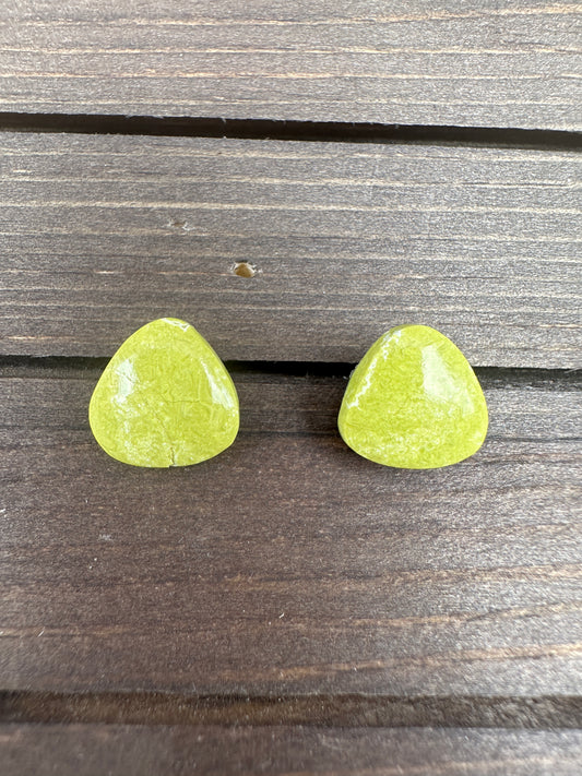 Green opal - studs