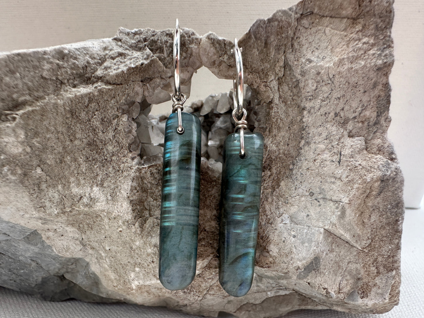 Labradorite - hoop drop