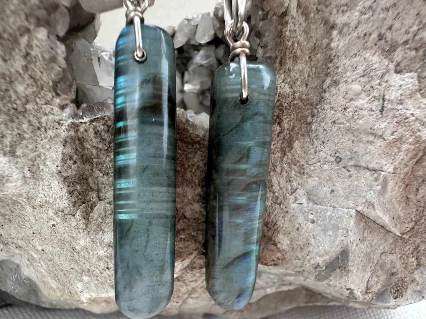 Labradorite - hoop drop