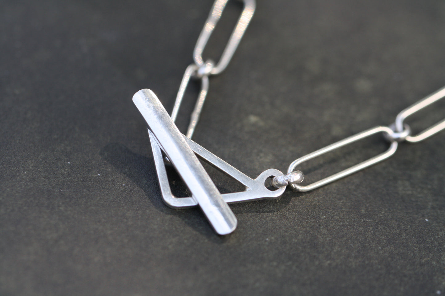 Chrysoprase paperclip chain
