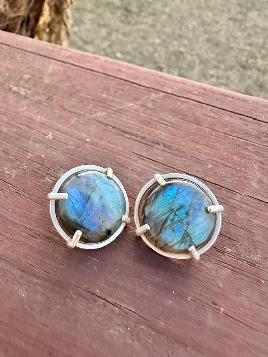 Labradorite porthole studs