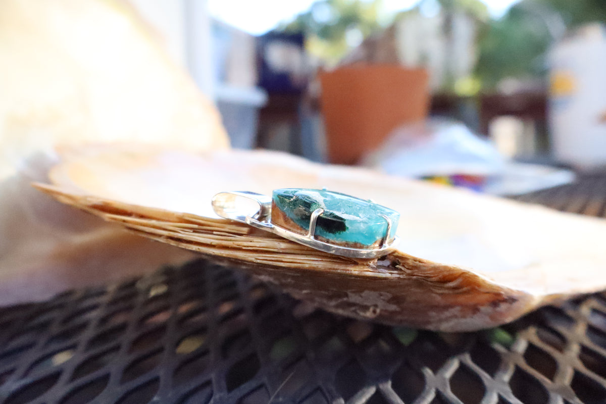 Smithsonite & Malachite pendant
