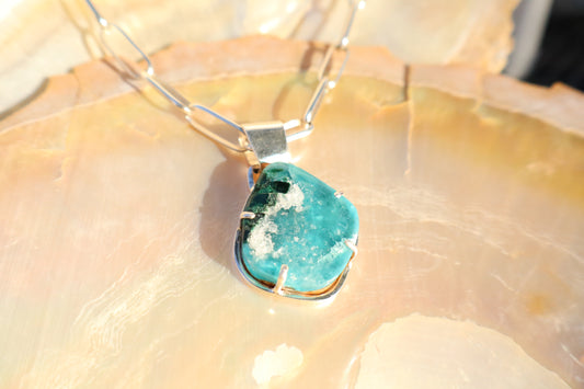 Smithsonite & Malachite pendant