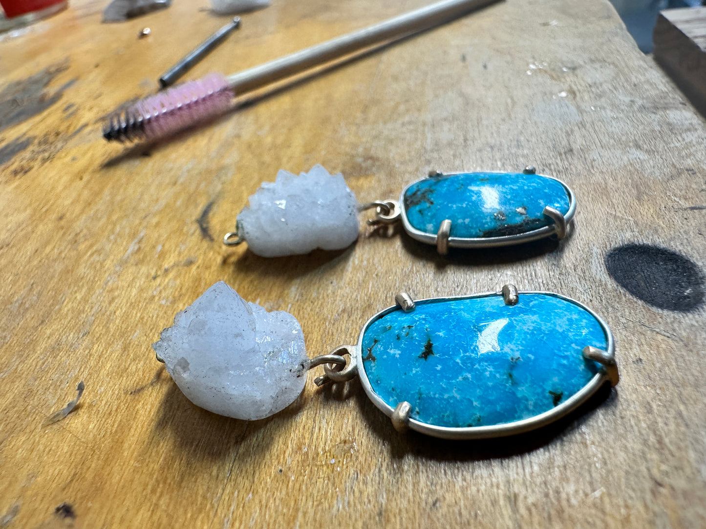 Turquoise and druzy