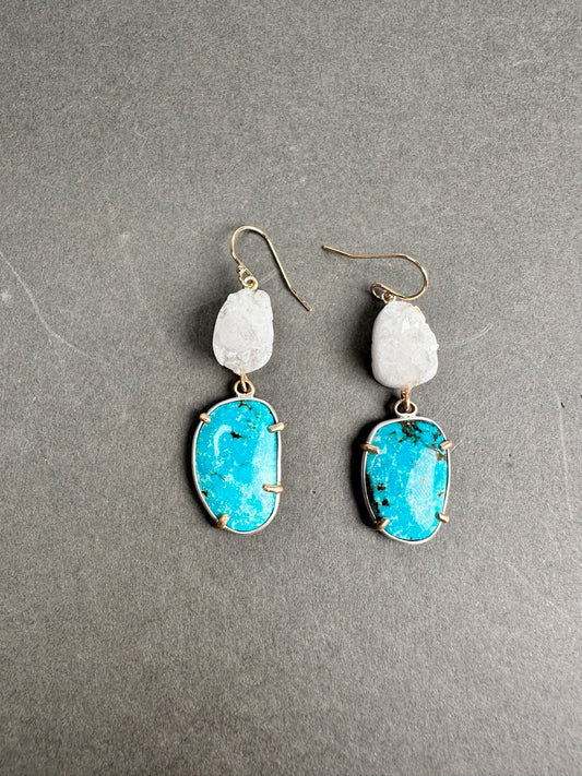 Turquoise and druzy