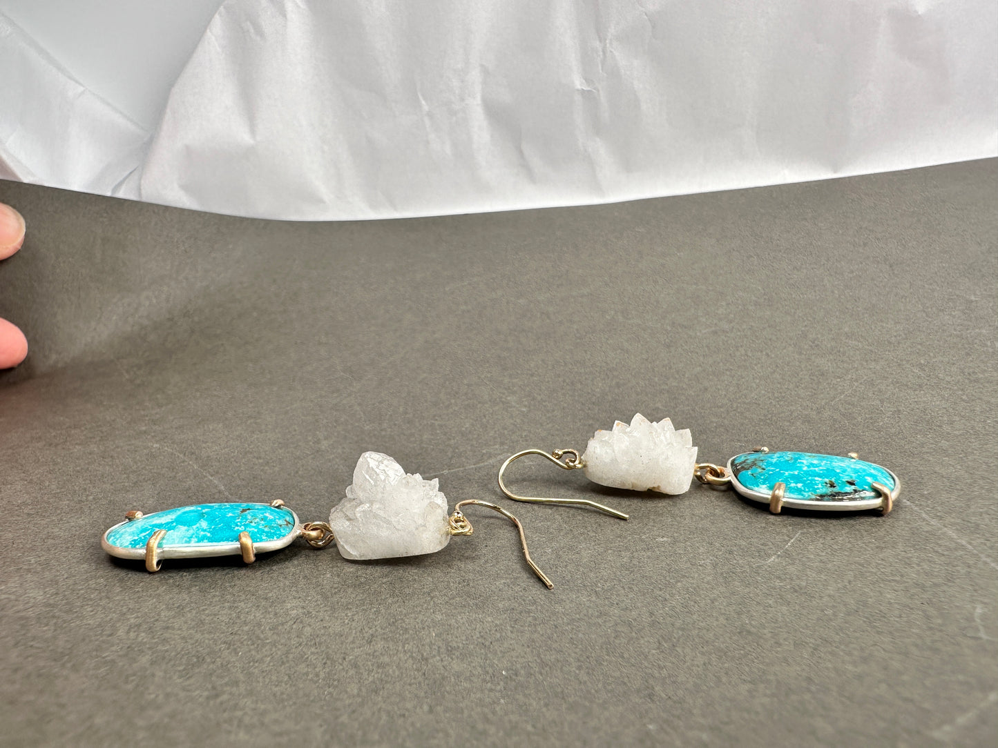 Turquoise and druzy